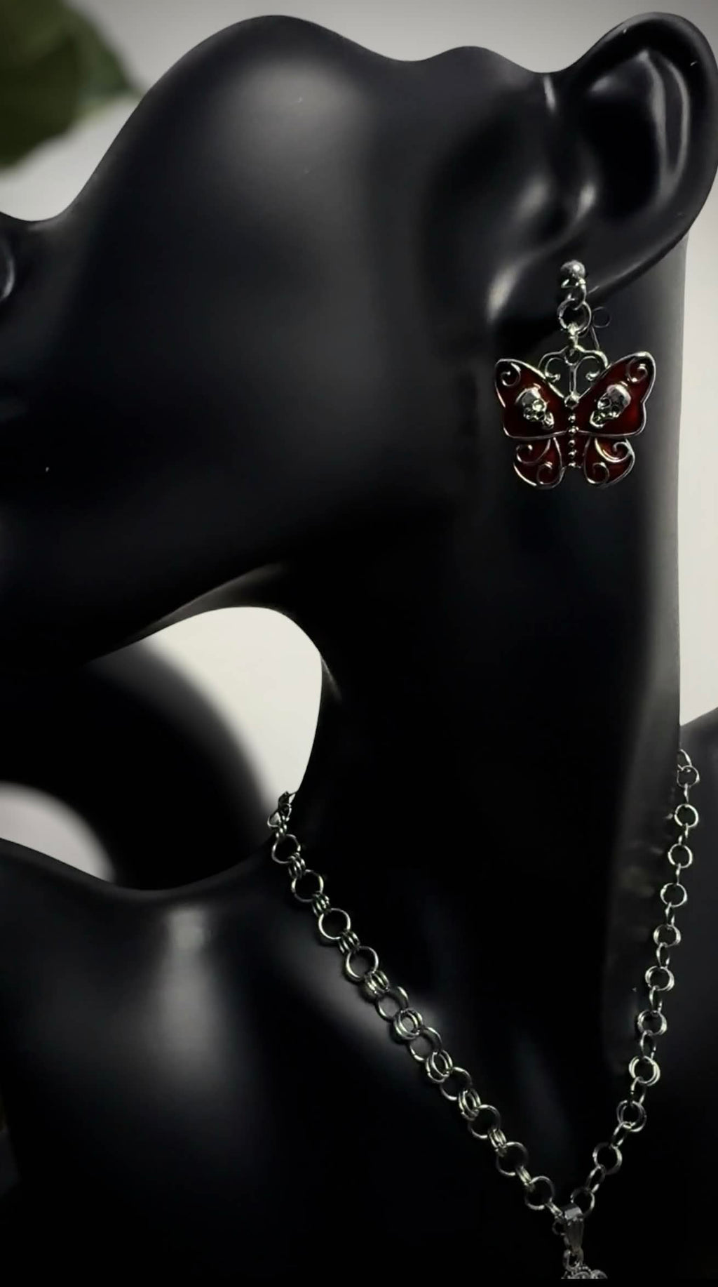 Crimson Butterfly Earrings