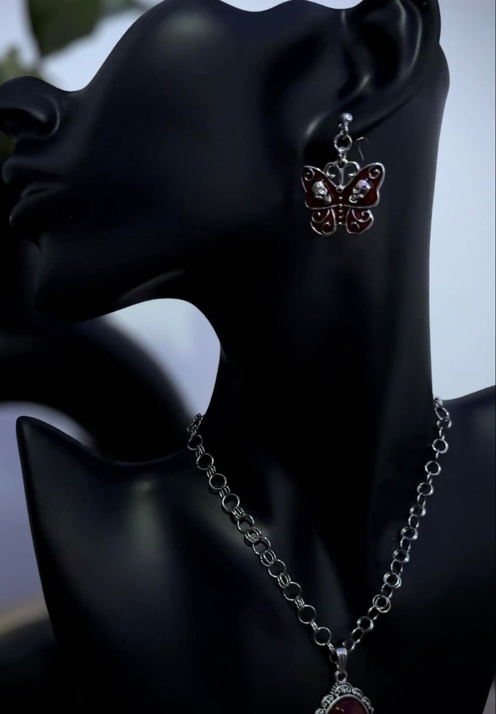 Crimson Butterfly Earrings